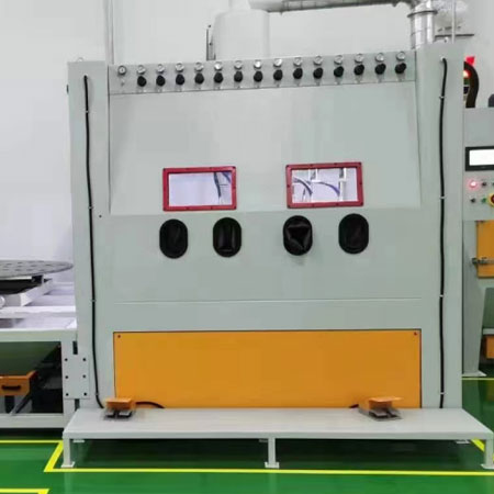 玉林高效生产，从箱体手动喷砂机开始，提升零部件质量